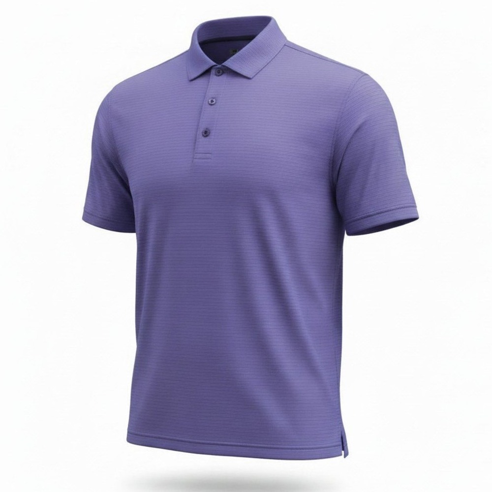 Callaway Polo Shirt Mens XL Purple Striped Opti-Dri Short Sleeve Golf Top